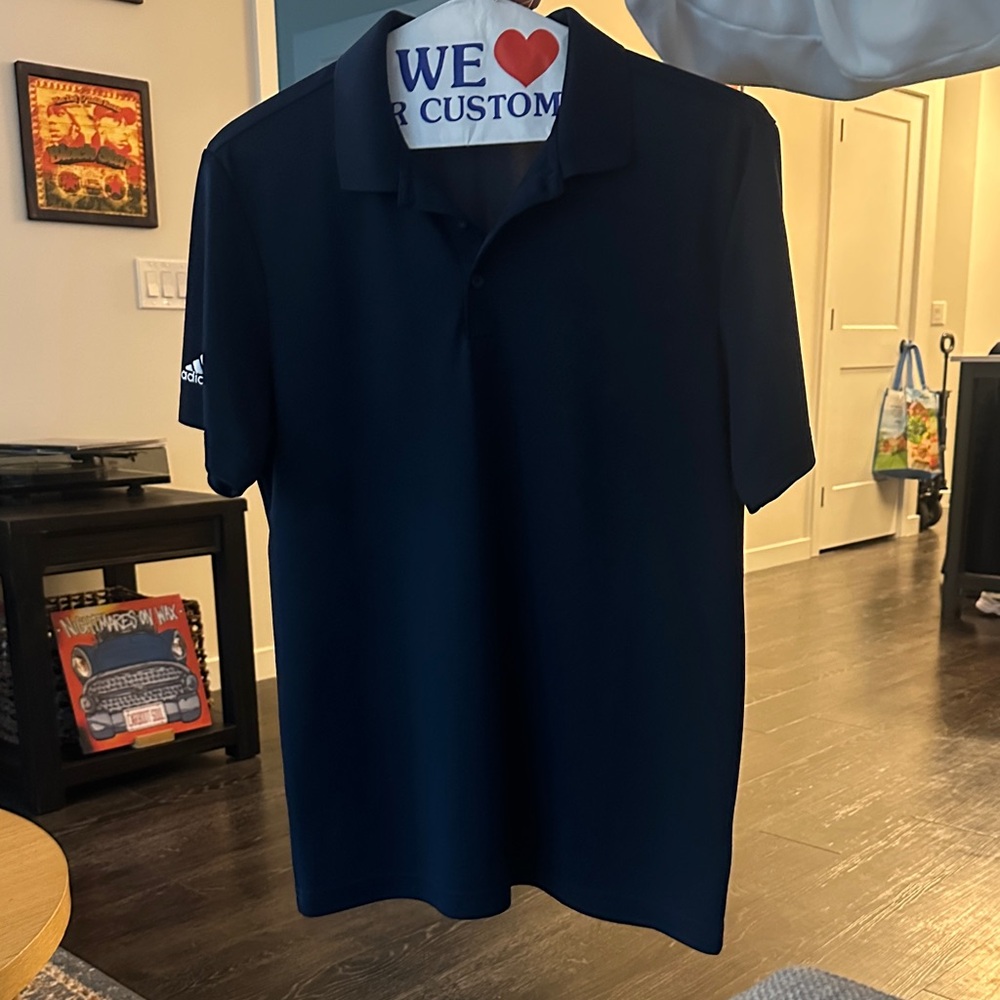 adidas Men's Dark Blue Polo Shirt